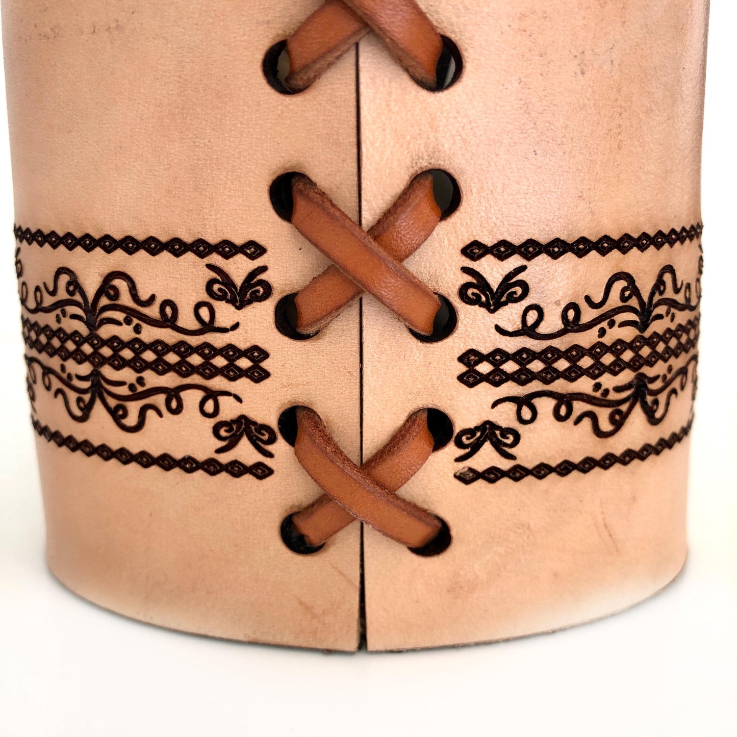 Handmade Leather Pencil and Pen Holder, Laser Etched