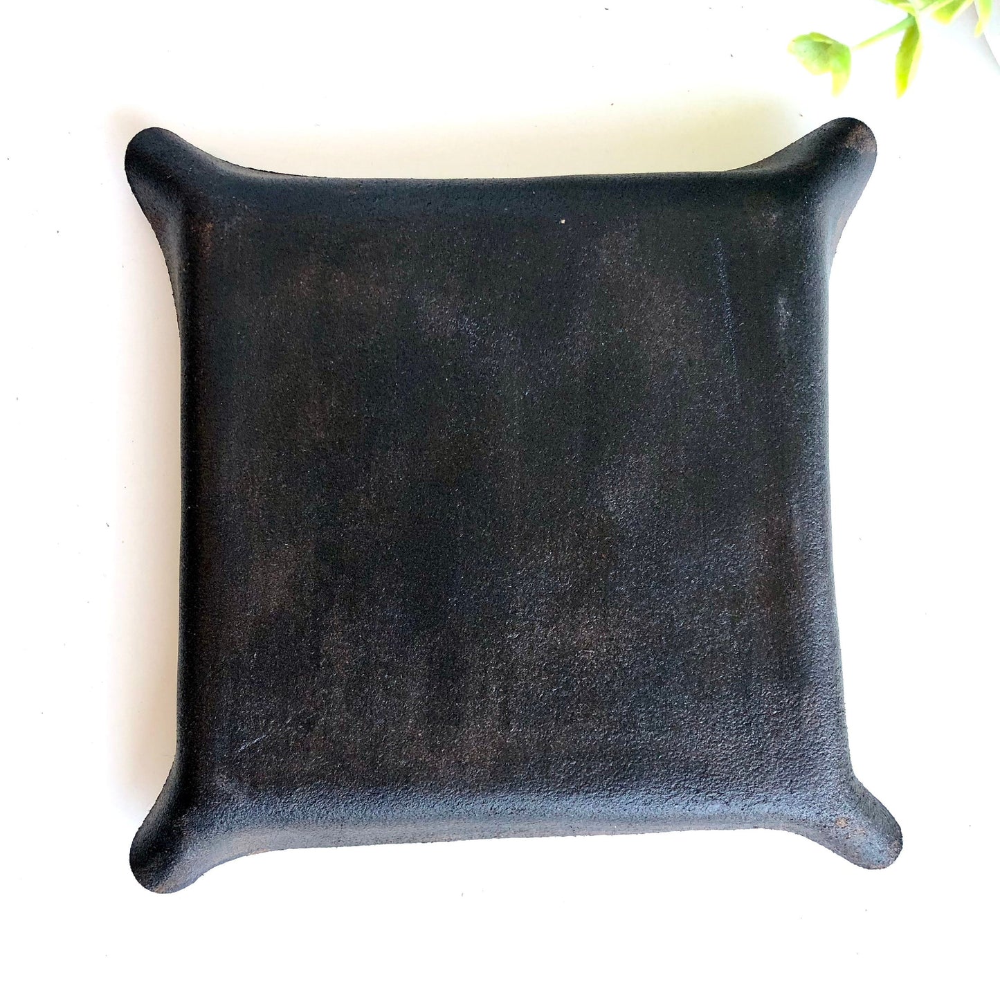 Handmade Small Square Leather Catch All Tray