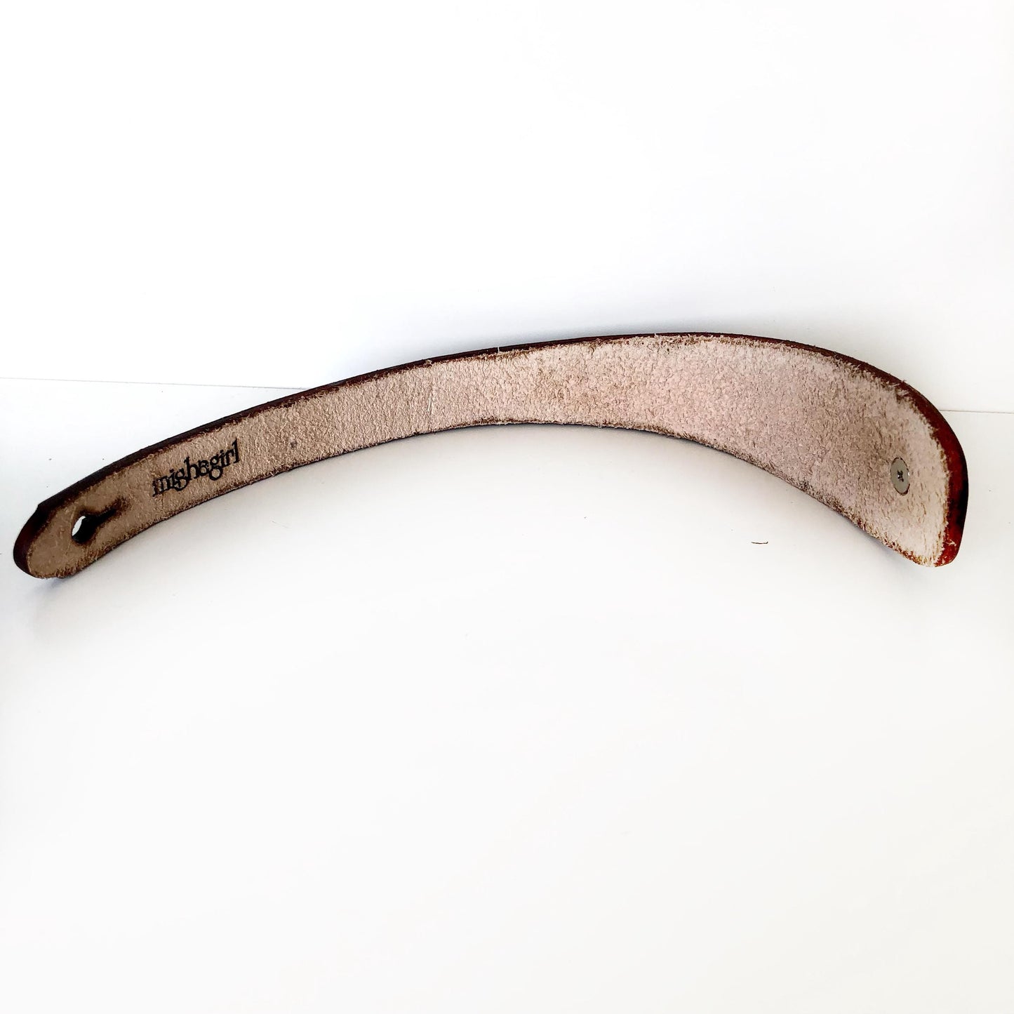 Classic Brown Leather Bracelet for Men Handmade from Rawhide Leather