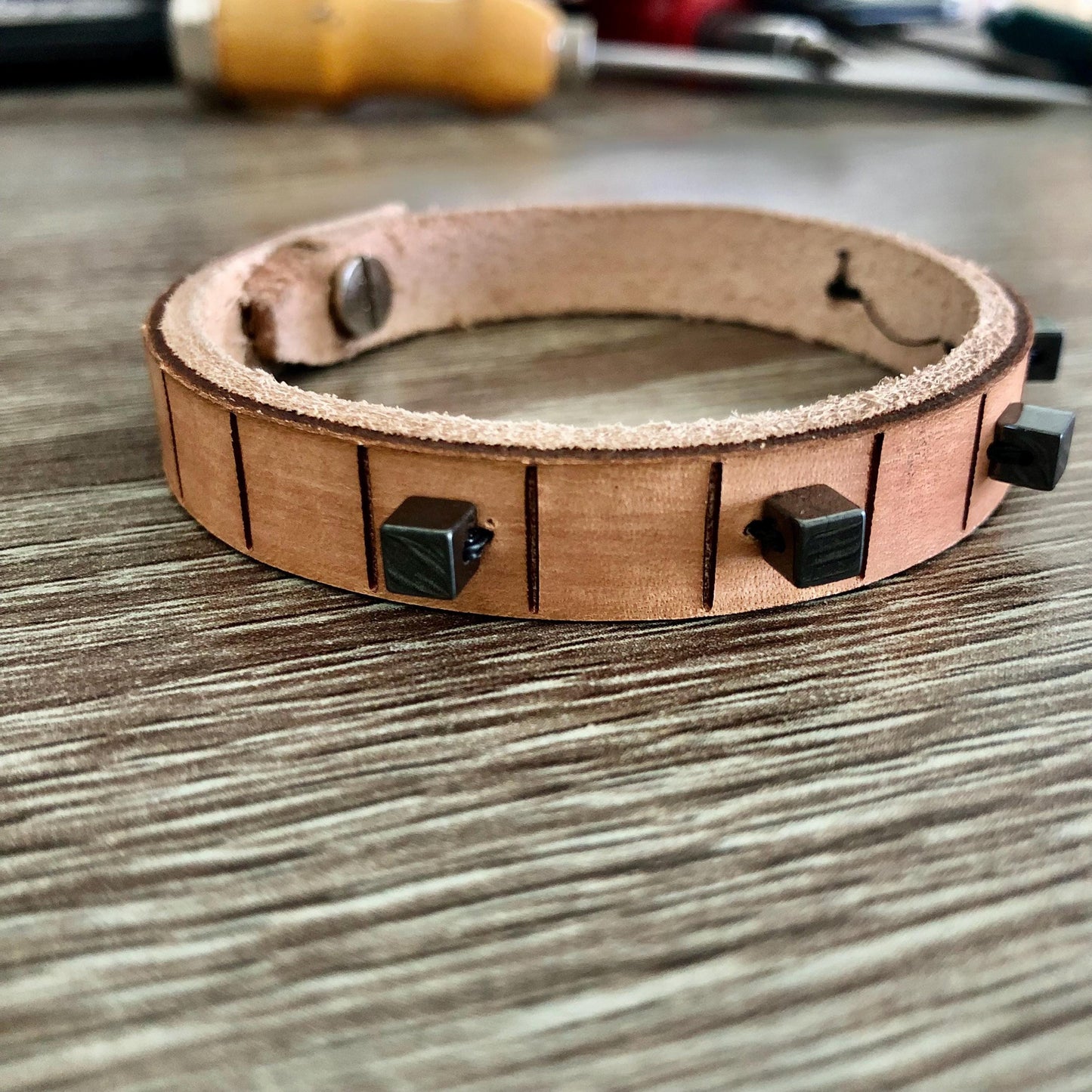 Thin Beaded Leather Bracelet for Women