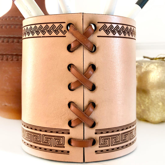 Handmade Leather Pencil and Pen Holder