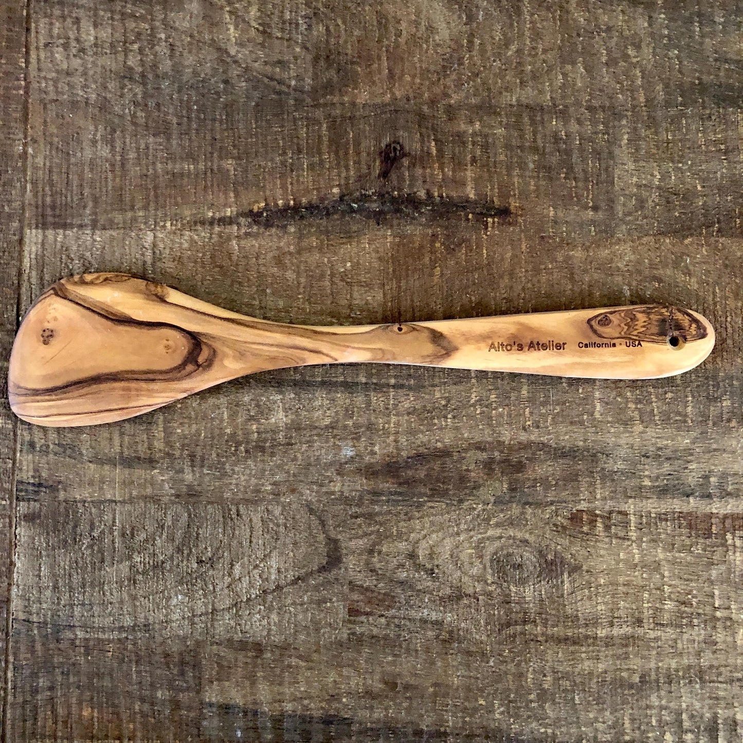 Wooden Spoon made from Olive Wood, Bon Appétit
