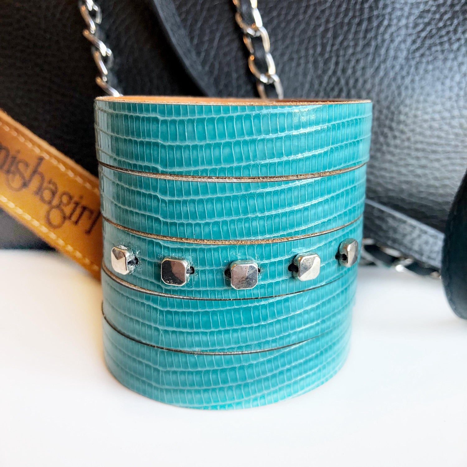Leather Peek-A-Boo Bracelets
