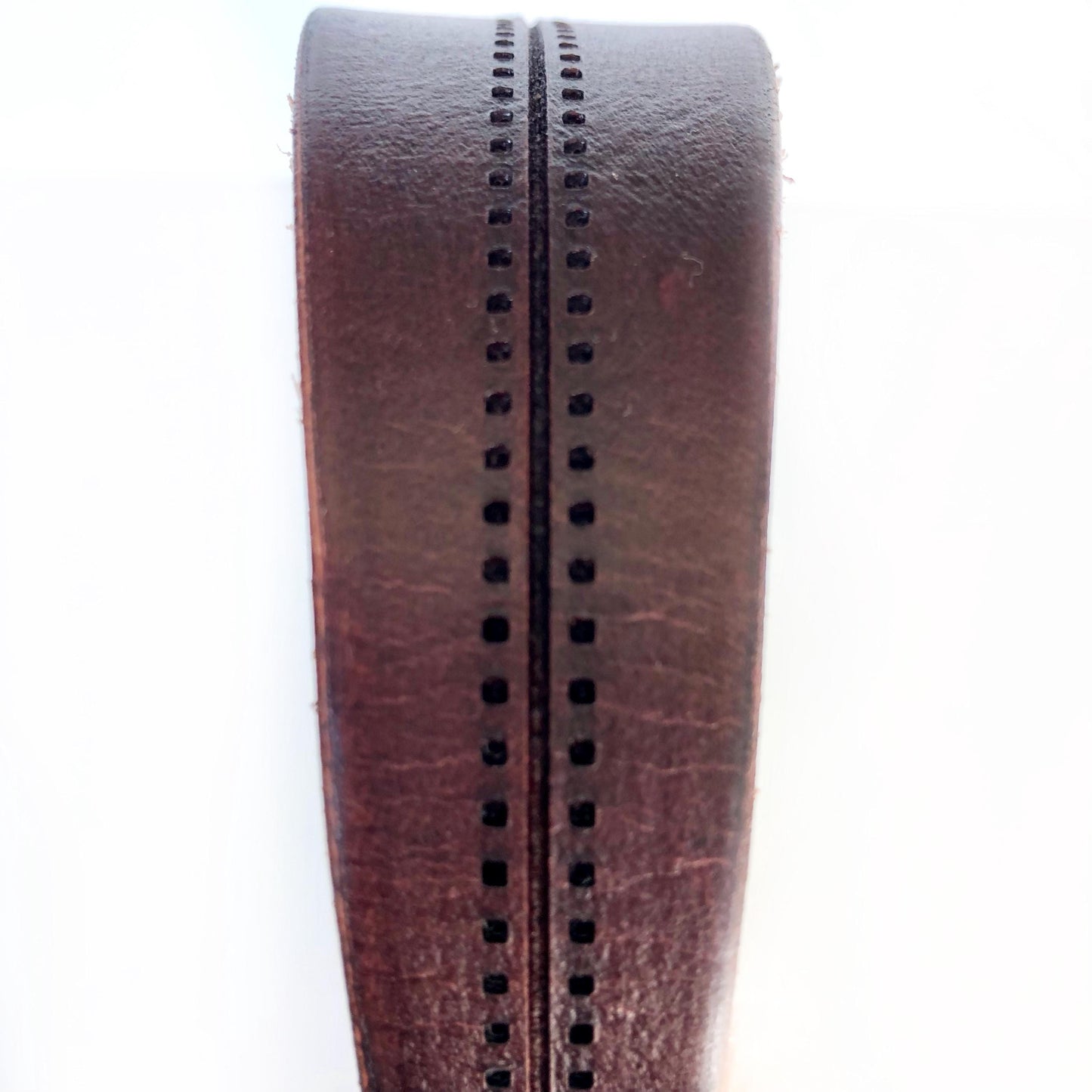 Classic Brown Leather Bracelet for Men Handmade from Rawhide Leather