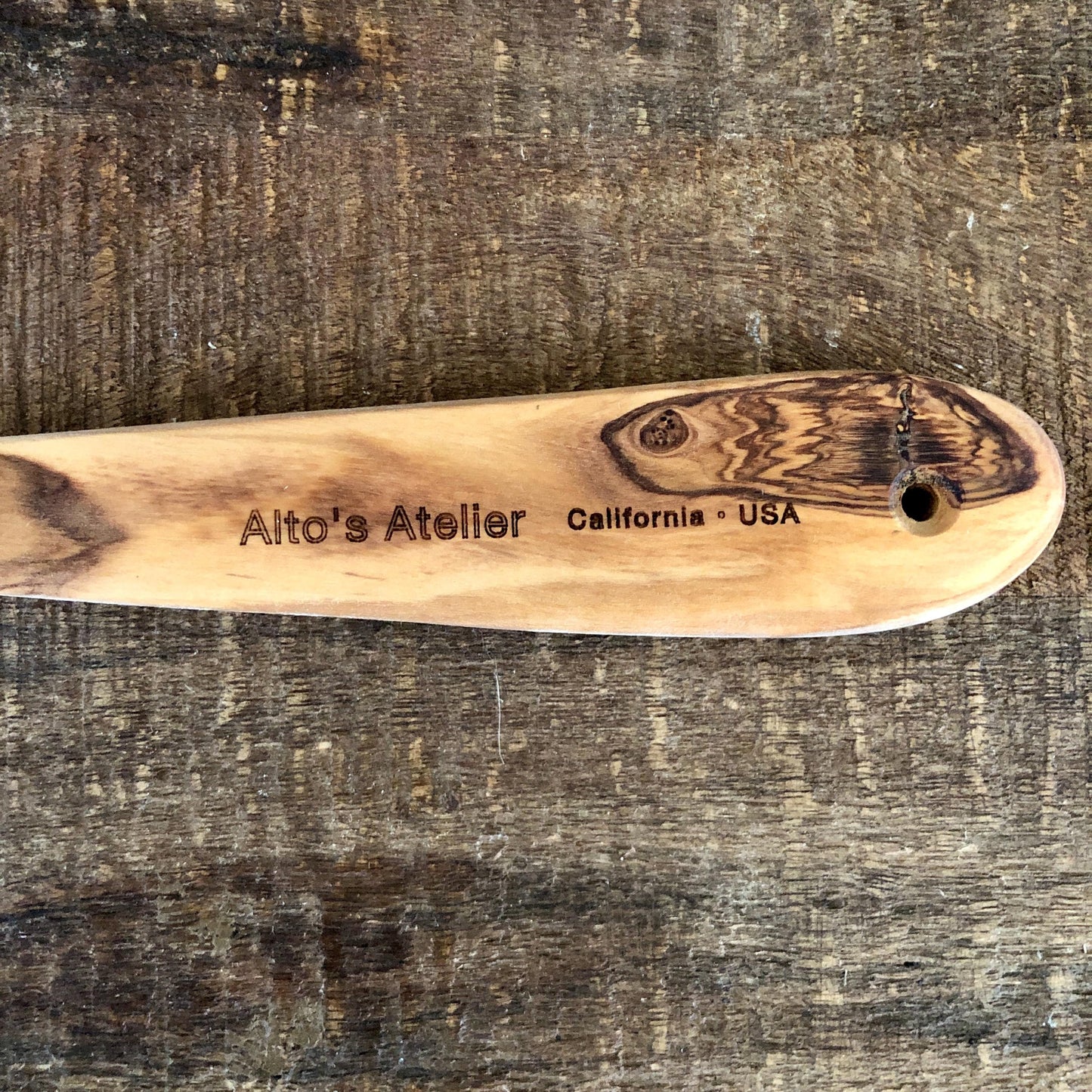 Wooden Spoon made from Olive Wood, Bon Appétit