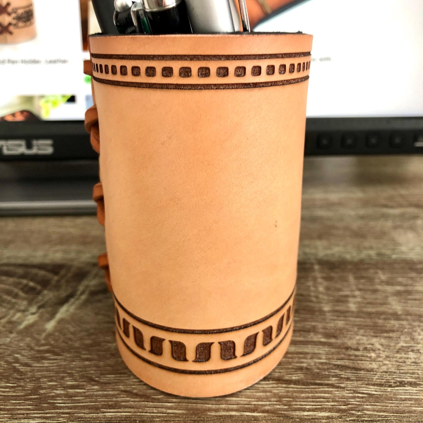Handmade Leather Pencil and Pen Holder