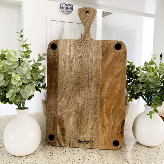 Charcuterie and Cheese Board made of Acacia Wood, Eiffel Tower - French