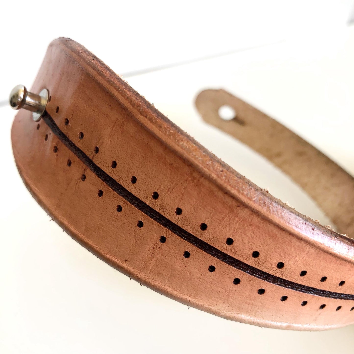 Natural Leather Bracelet for Men Handmade from Rawhide Leather