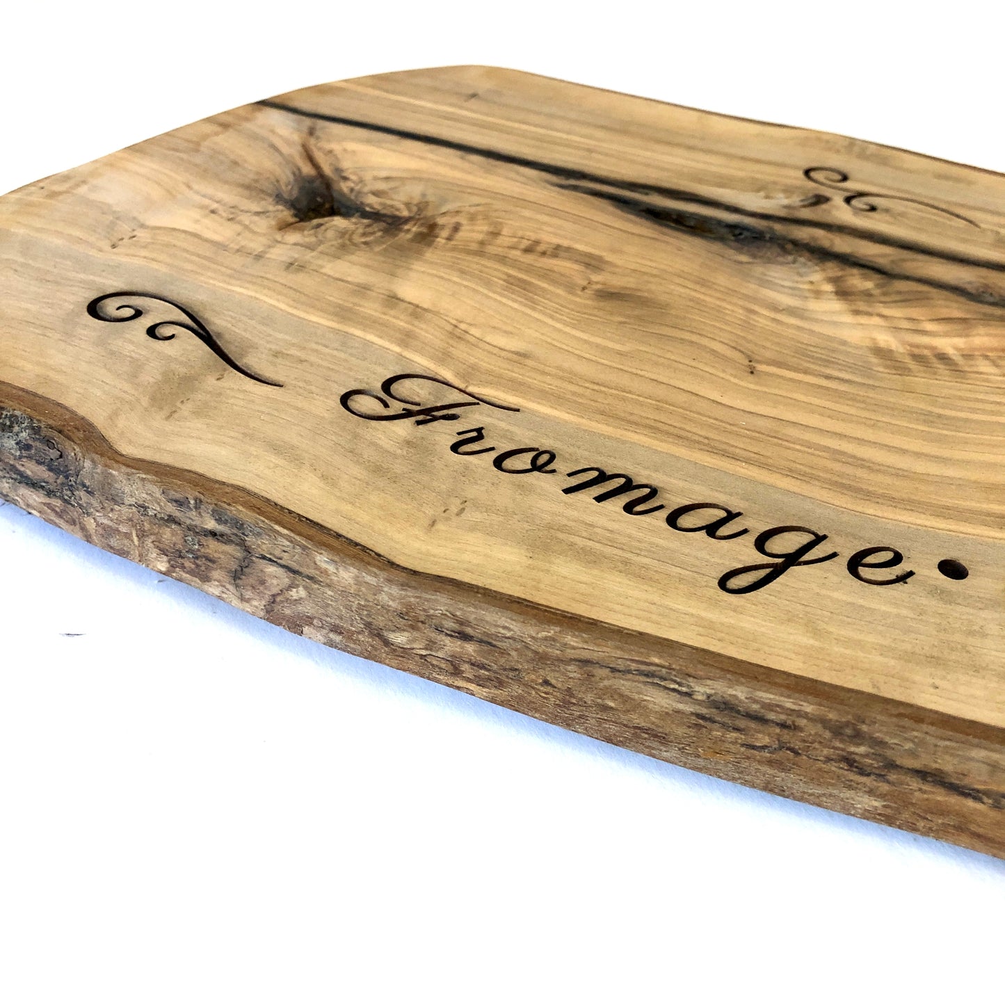 Olive Wood Serving Board: Hors d'oeuvres Laser Etched Appetizer Board