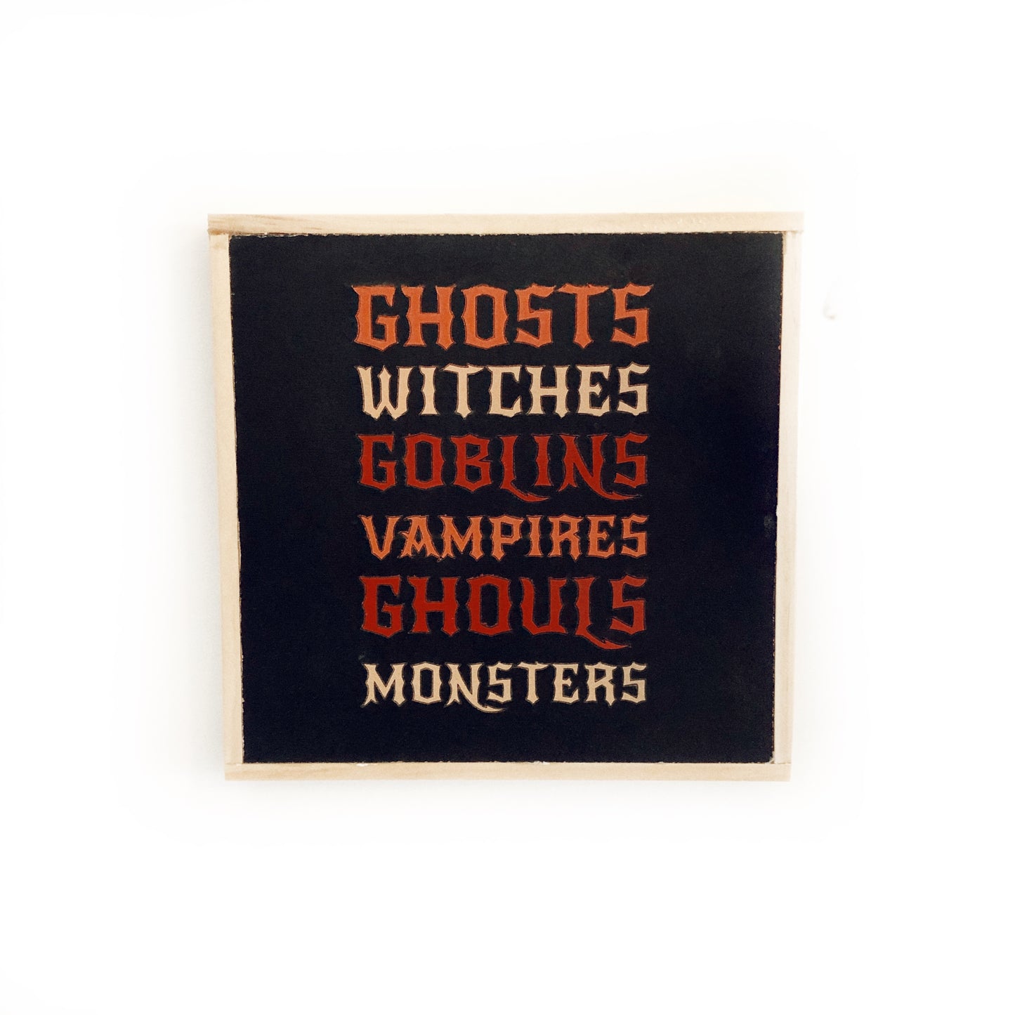 Halloween Decorative Hanging Wall Art: Ghosts, Witches, Goblins, Vampires, Ghouls, Monsters Decorative Sign
