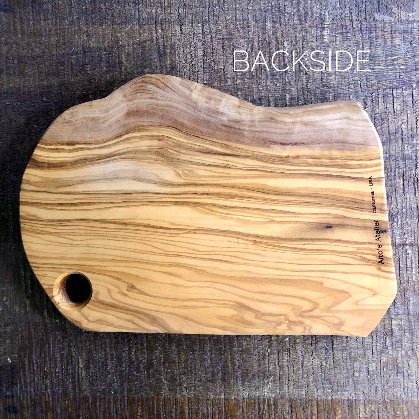 Small Engraved Olive Wood Appetizer Board, Titillating Treats