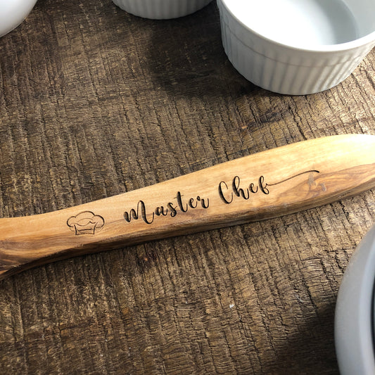 Wooden Spatula made from Olive Wood, Master Chef