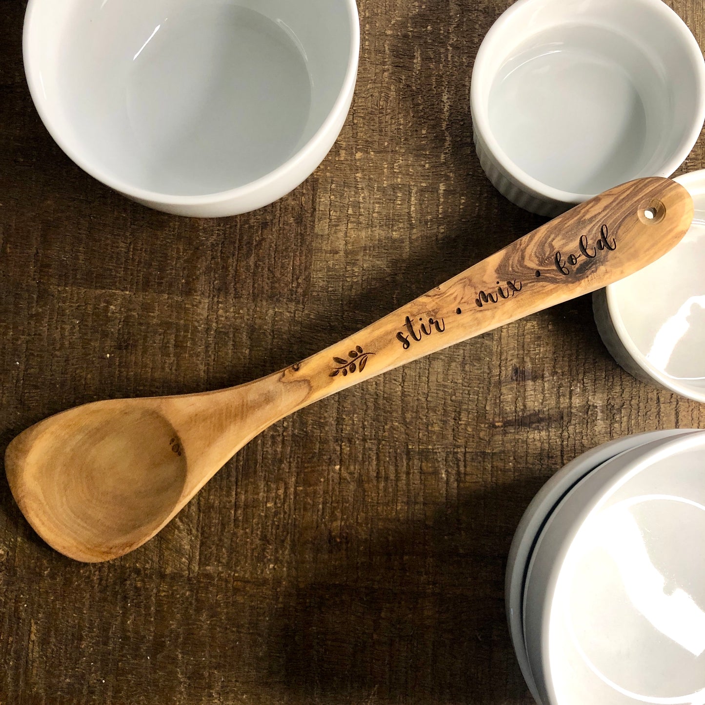 Wooden Spoon made from Olive Wood: Stir, Mix, Fold