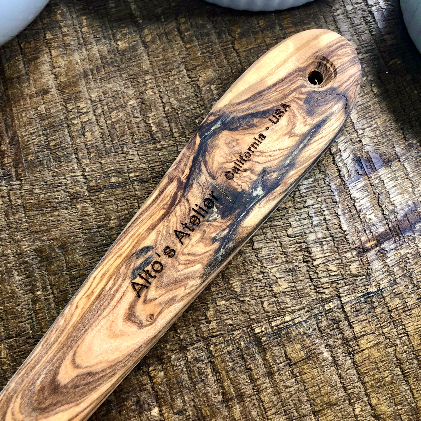 Wooden Spoon made from Olive Wood: Stir, Mix, Fold