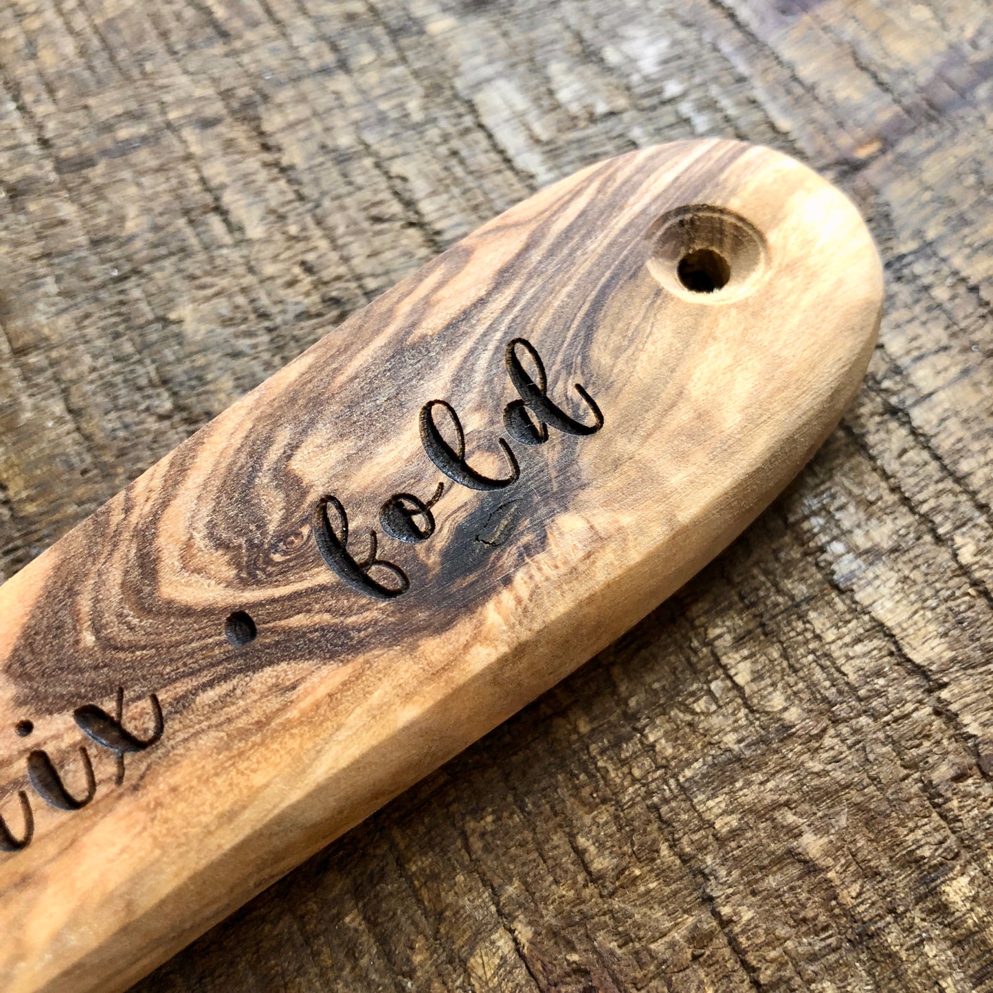 Wooden Spoon made from Olive Wood: Stir, Mix, Fold