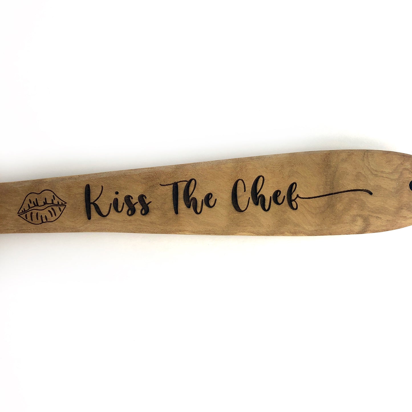 Wooden Spoon made from Olive Wood: Kiss the Chef
