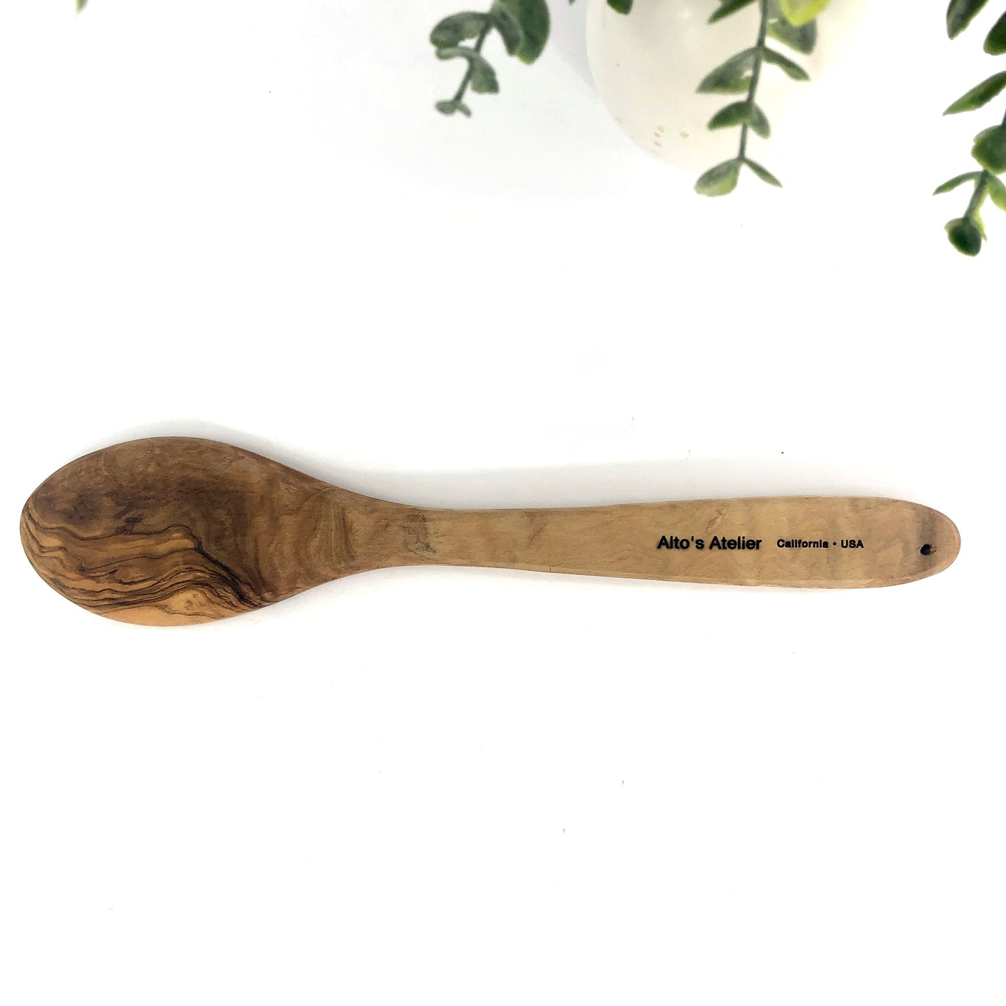 Wooden Spoon made from Olive Wood: Kiss the Chef