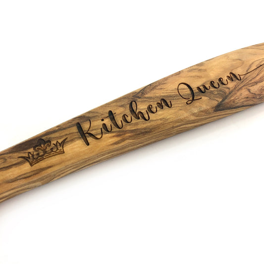 Wooden Spoon made from Olive Wood: Kitchen Queen