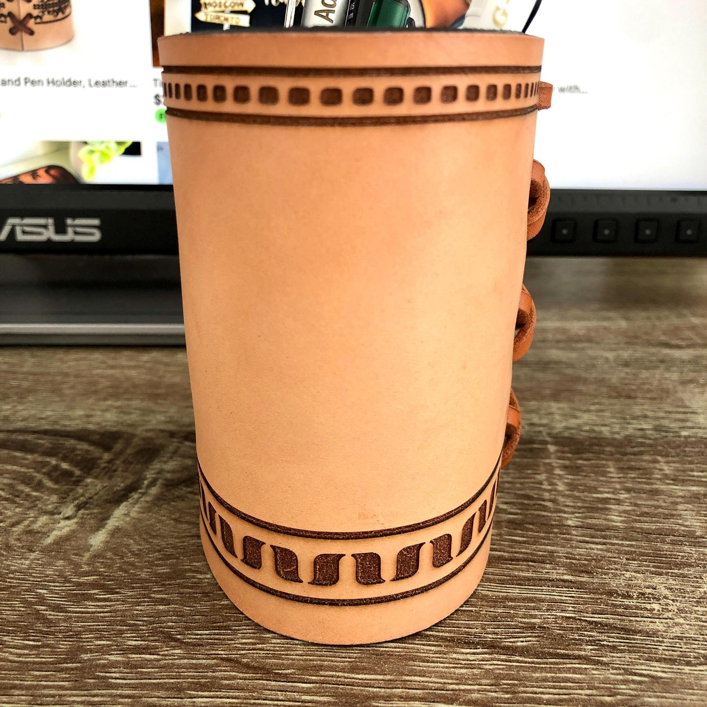 Handmade Leather Pencil and Pen Holder