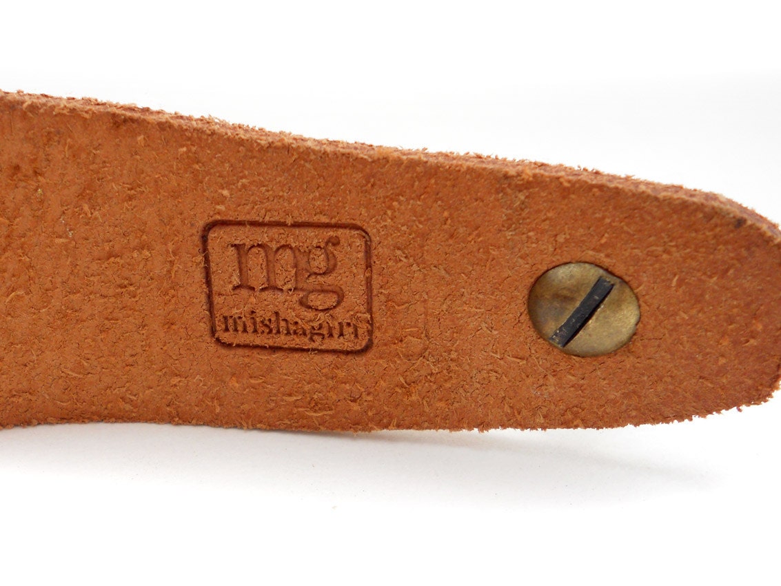 Brown Leather Bracelet Cuff with Teal Beads