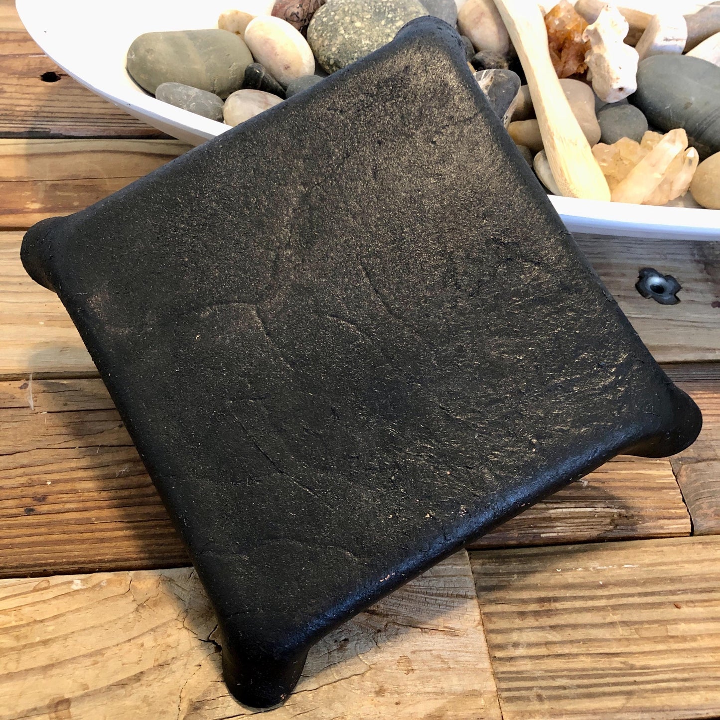 Handmade Square Leather Catch All Tray