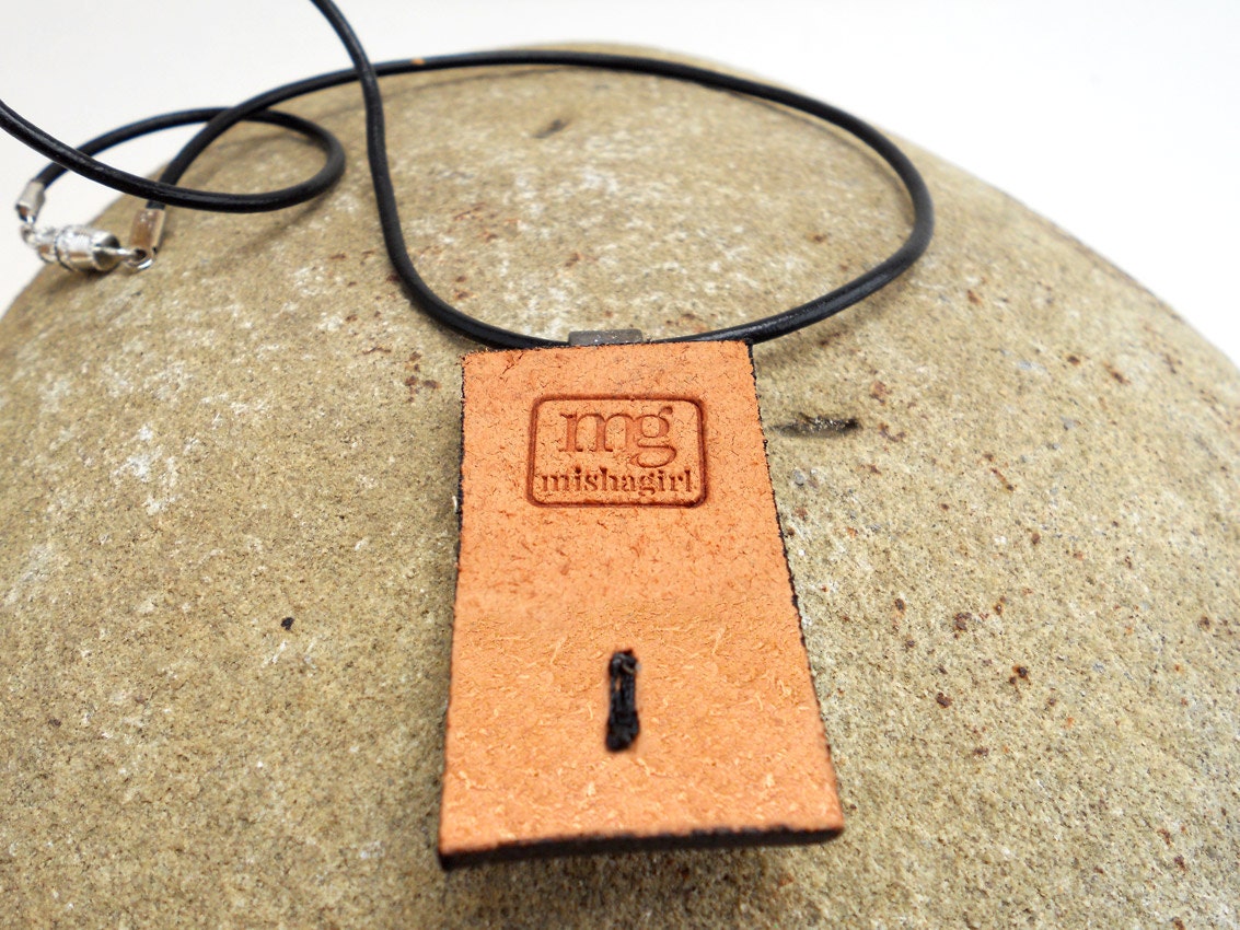 Zen Inspired Black Leather Necklace