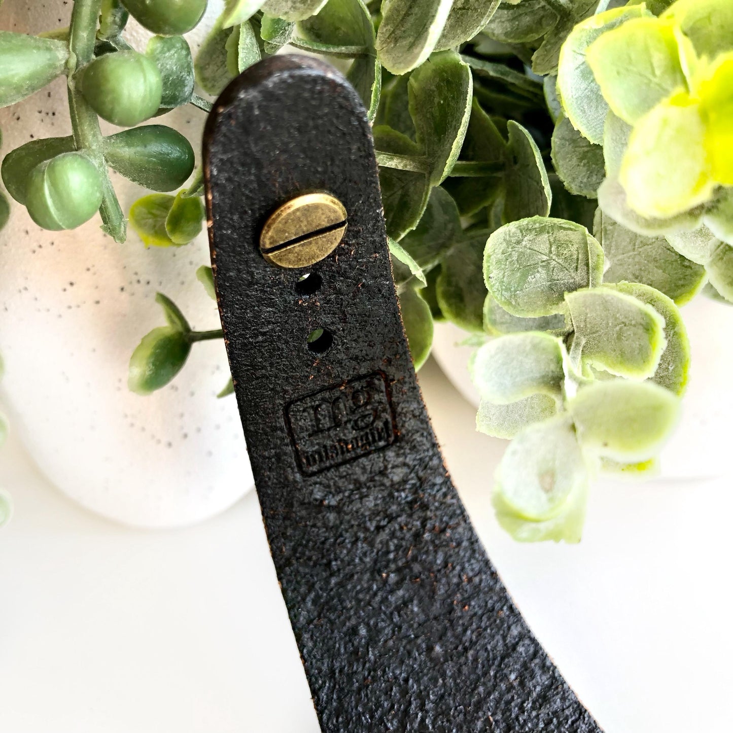 Brown Leather Bracelet with Jade Stone Bead